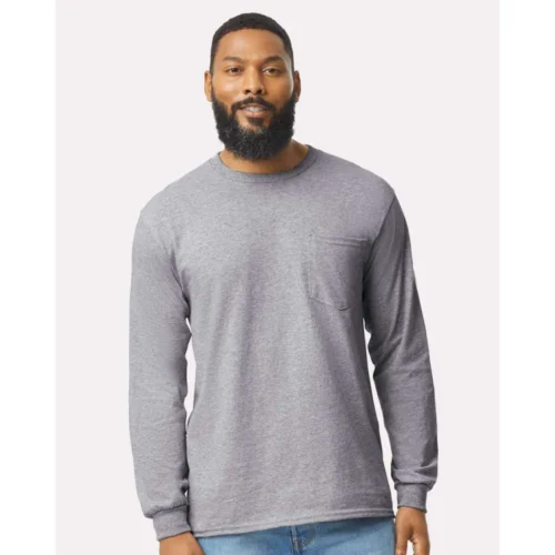 2410 - Unisex Ultra Cotton® Long Sleeve Pocket T-Shirt